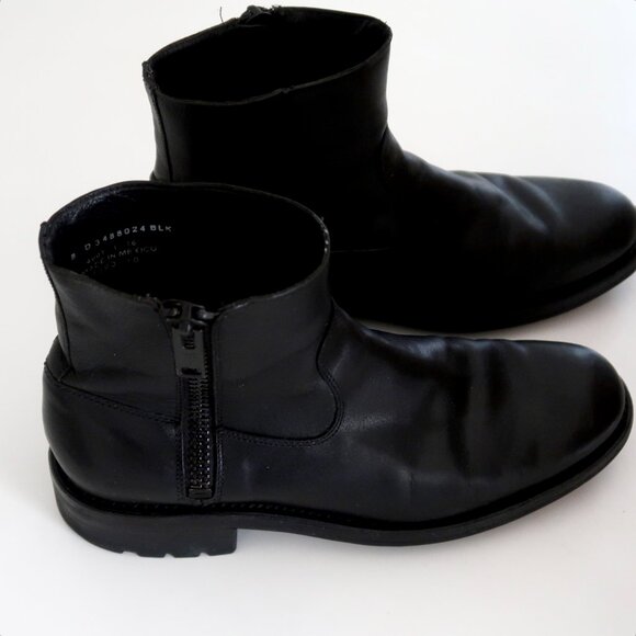 Frye James Lug Zip Boots Men’s 8D Black Leather Ankle Boots main image 8